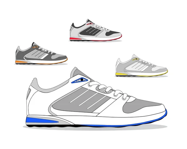 Elegantes zapatillas de deporte para entrenamiento — Vector de stock