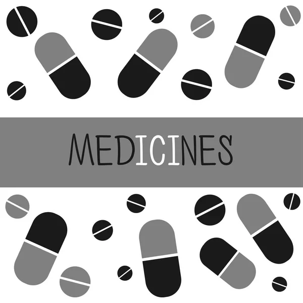 Pilules médicales et de soins de santé — Image vectorielle