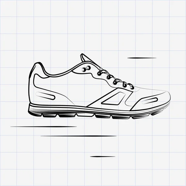 Eğitim için rahat spor ayakkabı — Stok Vektör