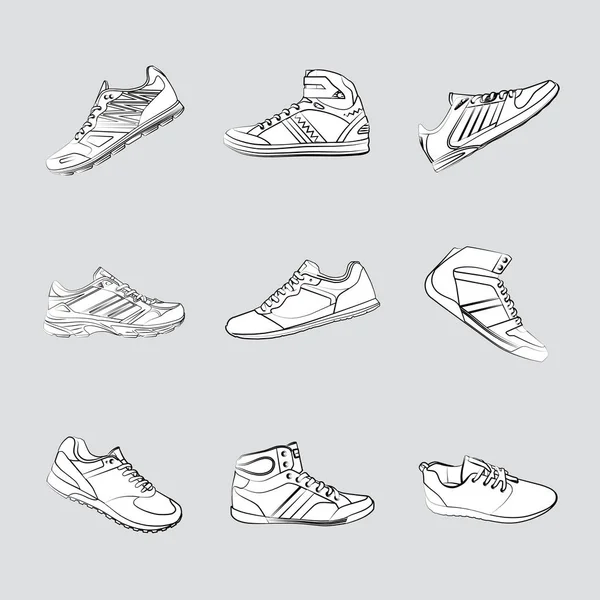 Elegantes zapatillas de deporte para entrenamiento — Archivo Imágenes Vectoriales