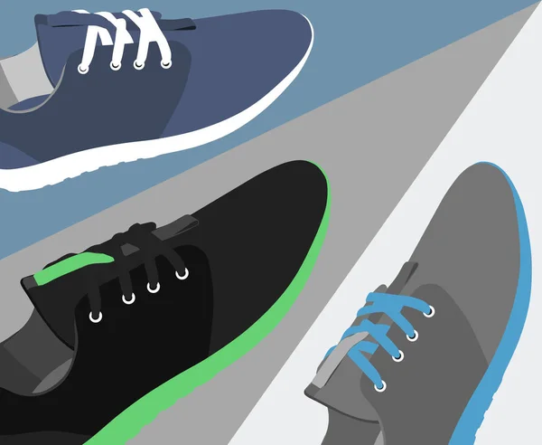 Koşmak için ayakkabı — Stok Vektör