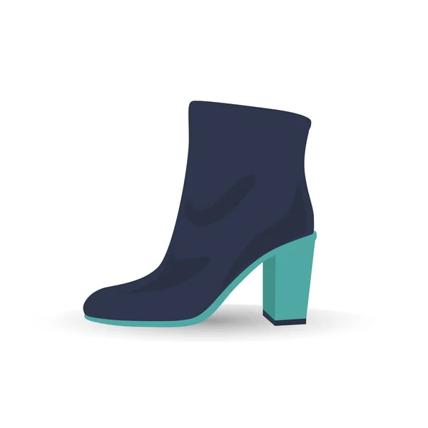 Bota femenina de invierno — Vector de stock