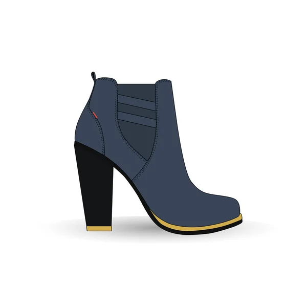 Bota femenina de invierno — Vector de stock