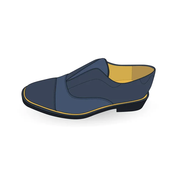 Classica scarpa brogue maschile — Vettoriale Stock