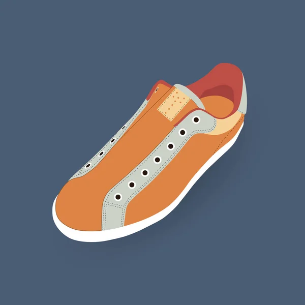 One modern sneaker without laces — Stock Vector