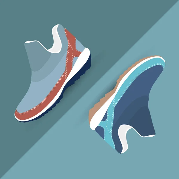 Winter sneakers for running — Stock Vector