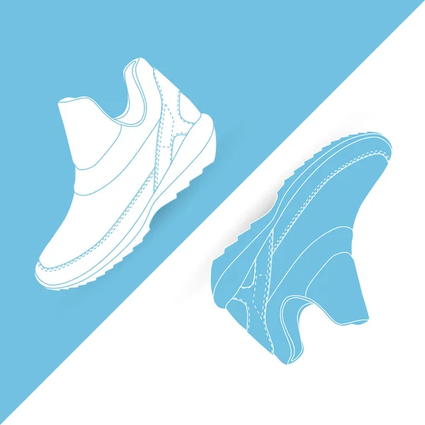 Winter sneakers voor hardlopen — Stockvector