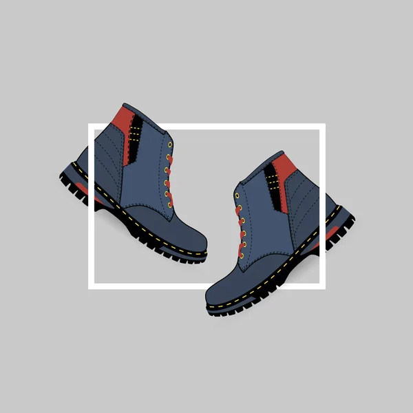 Bottes masculines hiver — Image vectorielle