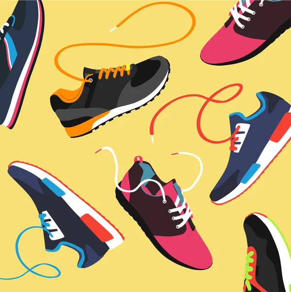 Μοντέλα από αθλητικά παπούτσια — Διανυσματικό Αρχείο