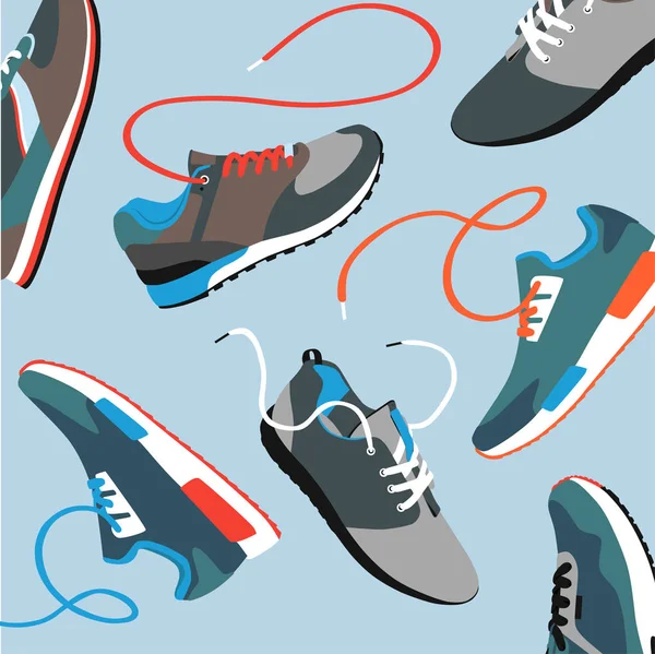 Modele butów sportowych — Wektor stockowy
