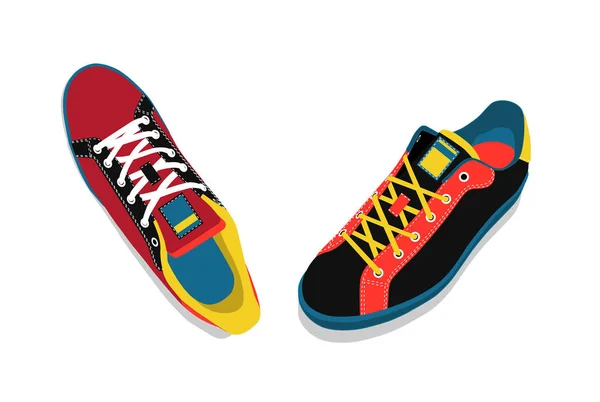 Zapatillas clásicas de color — Vector de stock