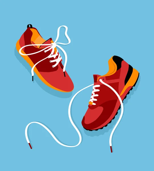 Zapatillas con estilo para correr — Vector de stock