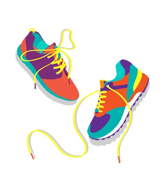 时尚运动鞋跑步 — 图库矢量图片