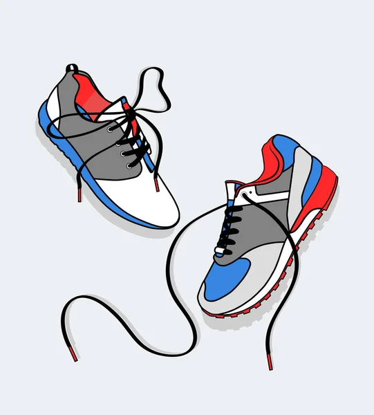 Κομψά πάνινα παπούτσια για το τρέξιμο — Διανυσματικό Αρχείο
