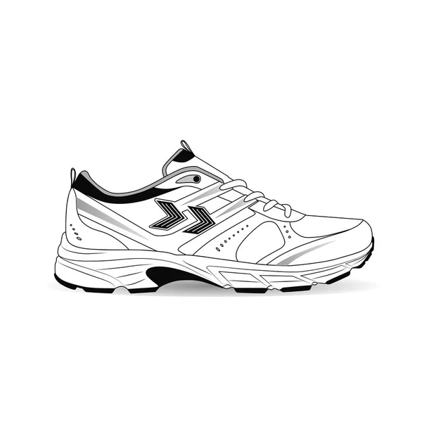 Рисунок удобных кроссовок для тренировок — стоковый вектор