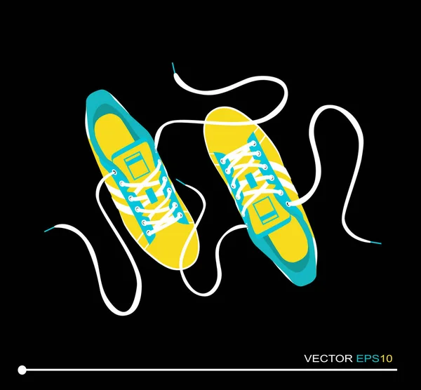 时尚运动鞋跑步 — 图库矢量图片
