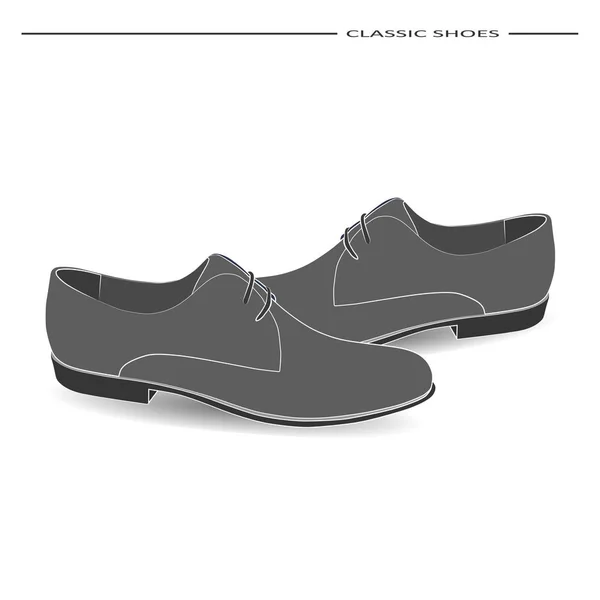 Klassische Männerschuhe — Stockvektor