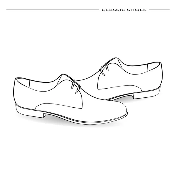 古典的な男性の靴 — ストックベクタ