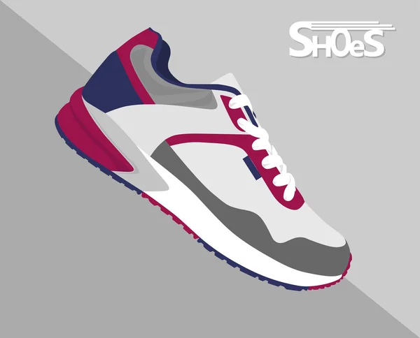 Eğitim için şık spor ayakkabı — Stok Vektör