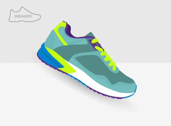 Sneaker coloré pour la formation — Image vectorielle