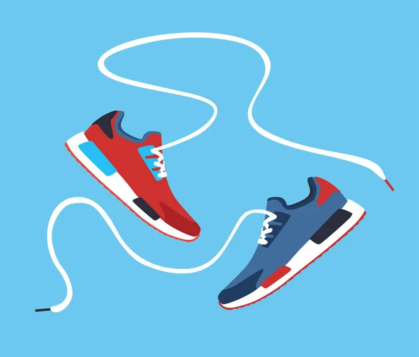 Elegantes zapatillas de deporte para entrenamiento — Vector de stock