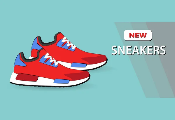 New sneakers for training — Stock Vector