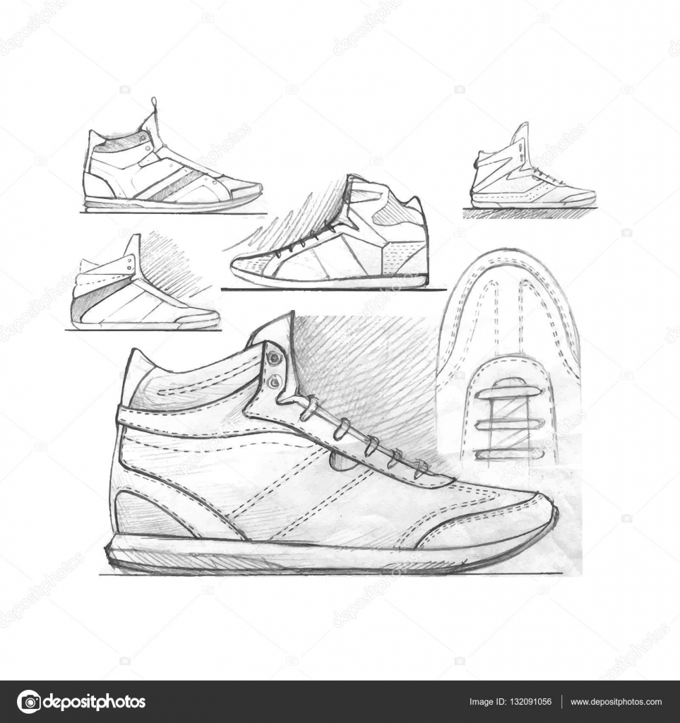 sport shoes sketch