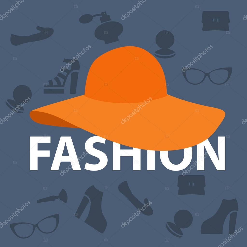 Collection of vector logos of fashion accessories with hat