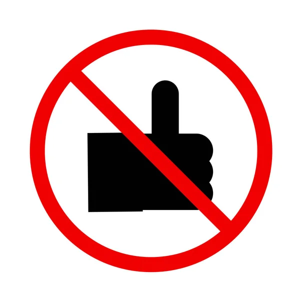 Zakázané informace ikonu s palcem nahoru — Stockový vektor