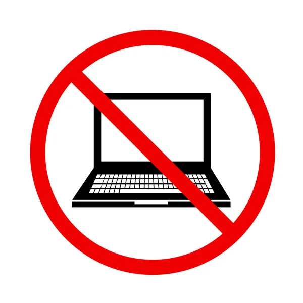 Dizüstü bilgisayar ile yasak bilgi simgesi
