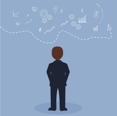 Arkadan görünüş iş adamı 