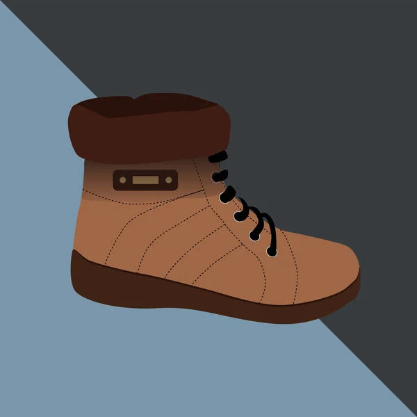 Una bota masculina — Vector de stock