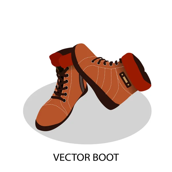 Winter mannelijke laarzen — Stockvector