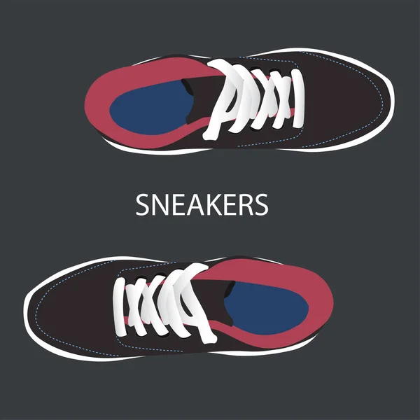 Zapatillas con estilo para correr — Vector de stock