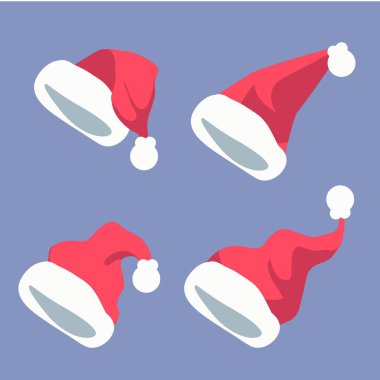 Koleksiyon kırmızı Noel şapka
