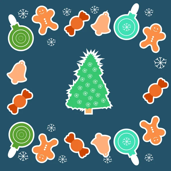 Collection de décorations de Noël — Image vectorielle