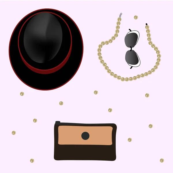 Collection d'accessoires de mode — Image vectorielle