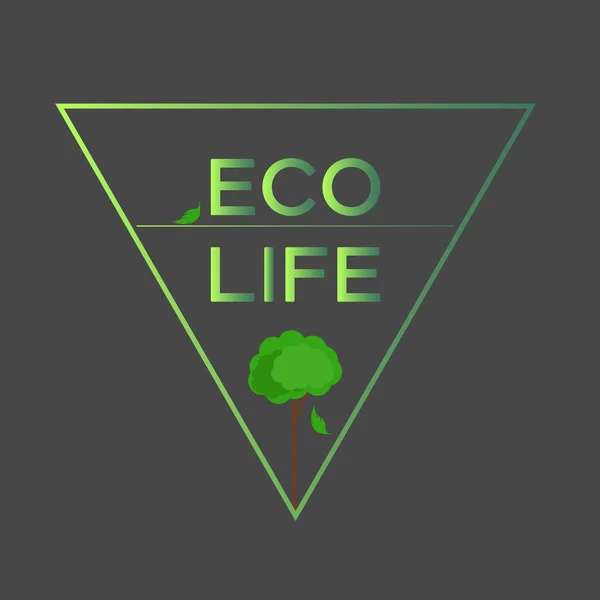 Triangular eco vida logo — Vector de stock