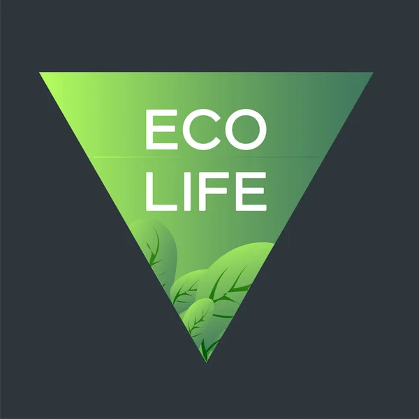Üçgen Eko hayat logo — Stok Vektör