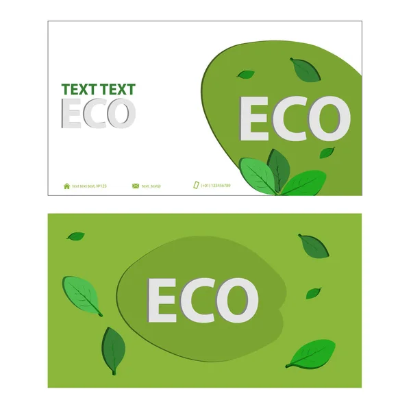 Eco kreatywnych logo wizytówek — Wektor stockowy