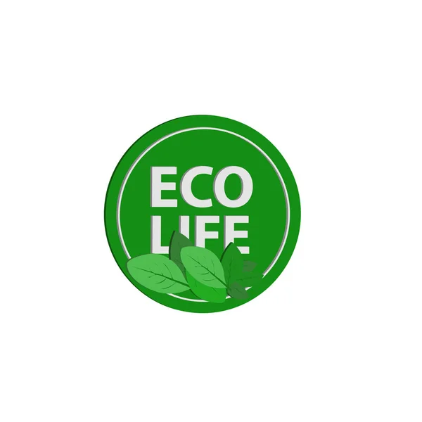 Eco life-logotypen med blad — Stock vektor