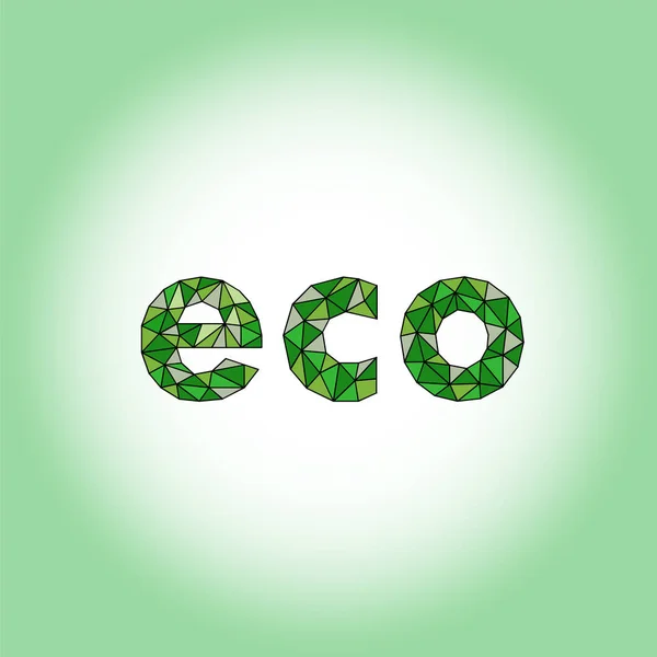Kreativa grön eco logotyp — Stock vektor