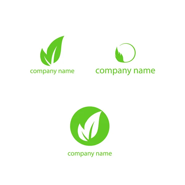 Logotipos ecológicos verdes — Vetor de Stock