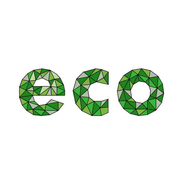 Grön eco logotyp — Stock vektor