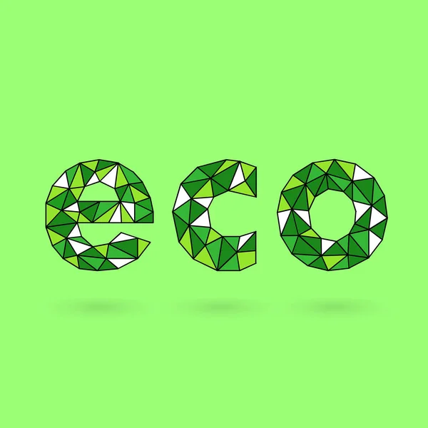 Yeşil Eko Logo — Stok Vektör