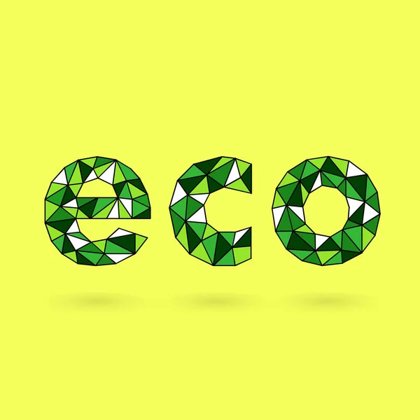 Logotipo verde eco — Vetor de Stock