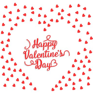 Kırmızı kalp tebrik kartı