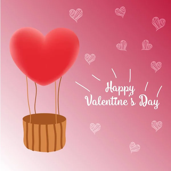 Kırmızı kalp şeklinde hava balonu