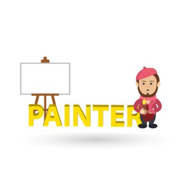 çizgi film karakteri şövale ile ressam 