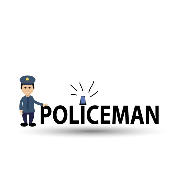 Cartoon-Figur des Polizisten — Stockvektor